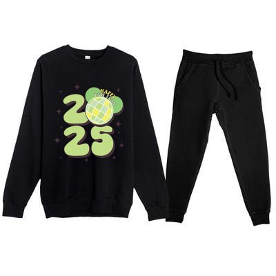 Happy New Year 2025 Holiday New Year Eve Premium Crewneck Sweatsuit Set