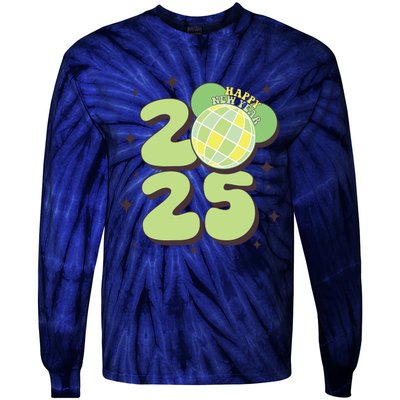 Happy New Year 2025 Holiday New Year Eve Tie-Dye Long Sleeve Shirt