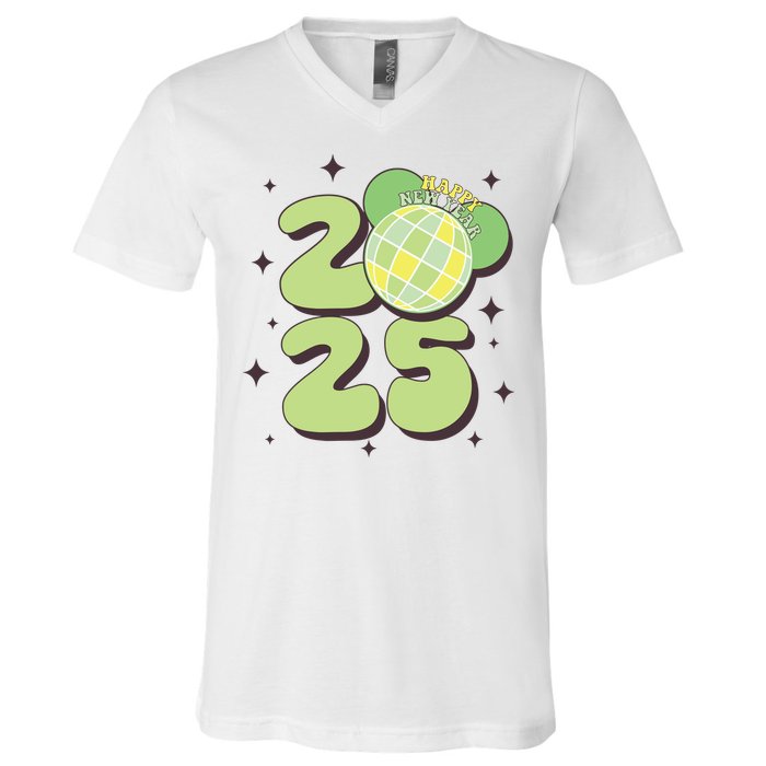 Happy New Year 2025 Holiday New Year Eve V-Neck T-Shirt