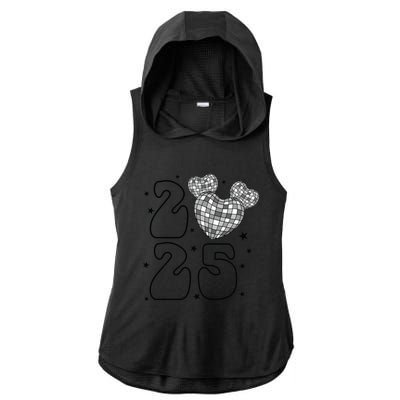 Happy New Year 2025 Holiday New Year Eve Ladies PosiCharge Tri-Blend Wicking Draft Hoodie Tank