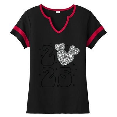 Happy New Year 2025 Holiday New Year Eve Ladies Halftime Notch Neck Tee