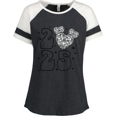 Happy New Year 2025 Holiday New Year Eve Enza Ladies Jersey Colorblock Tee