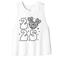 Happy New Year 2025 Holiday New Year Eve Women's Racerback Cropped Tank