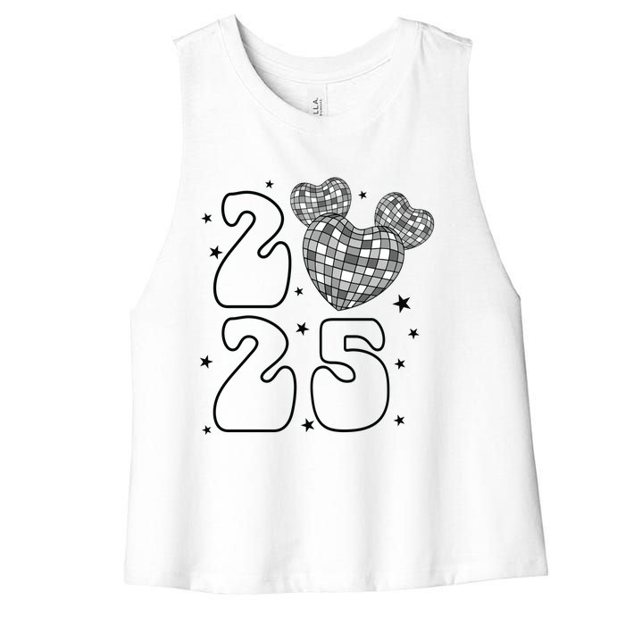 Happy New Year 2025 Holiday New Year Eve Women's Racerback Cropped Tank