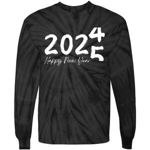 Happy New Year 2025 Holiday New Year Party Tie-Dye Long Sleeve Shirt