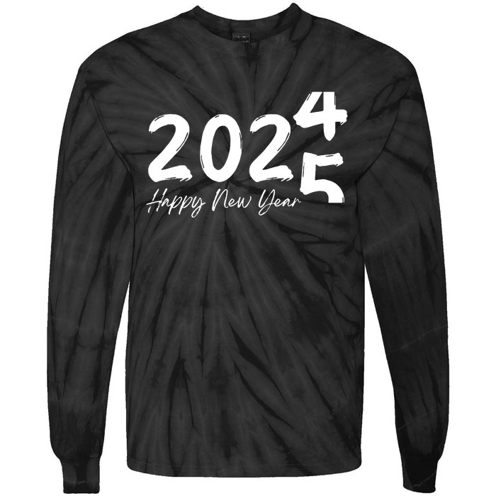 Happy New Year 2025 Holiday New Year Party Tie-Dye Long Sleeve Shirt