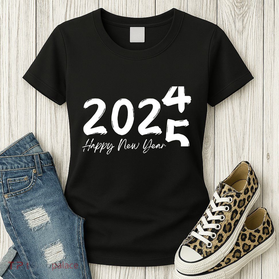 Happy New Year 2025 Holiday New Year Party Womens T-Shirt