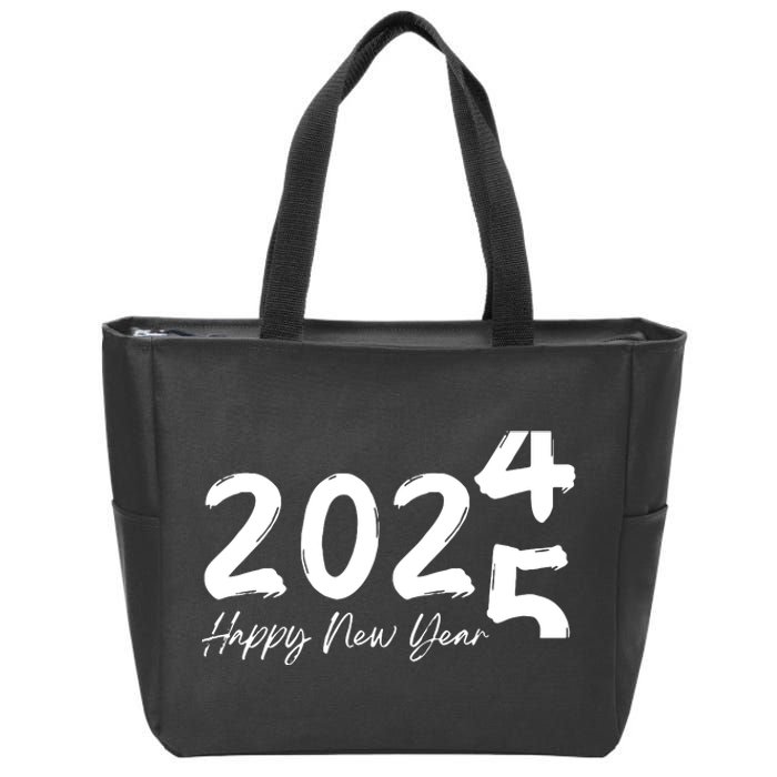 Happy New Year 2025 Holiday New Year Party Zip Tote Bag