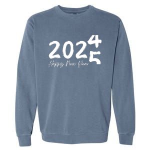 Happy New Year 2025 Holiday New Year Party Garment-Dyed Sweatshirt