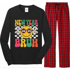 Happy New Year Bruh 2025 Long Sleeve Pajama Set