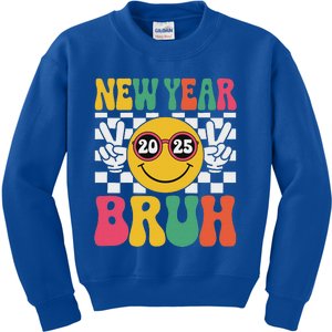 Happy New Year Bruh 2025 Kids Sweatshirt