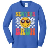 Happy New Year Bruh 2025 Kids Long Sleeve Shirt