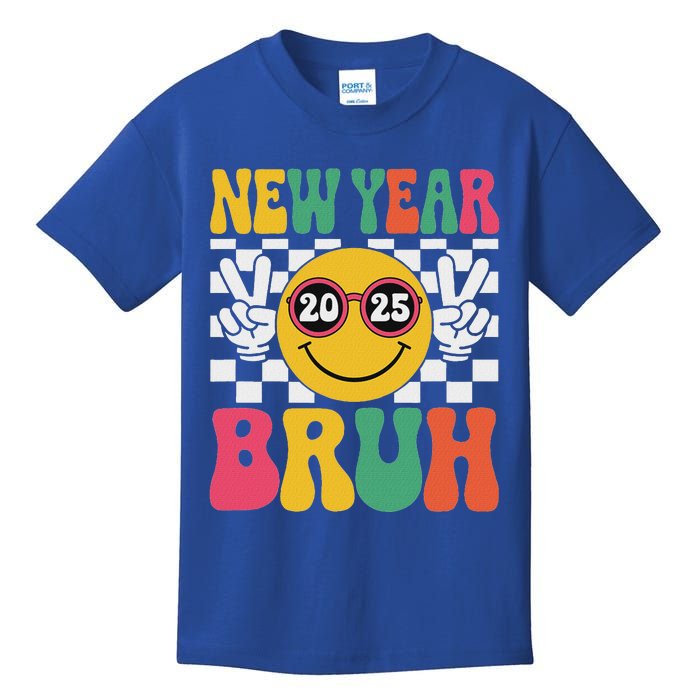 Happy New Year Bruh 2025 Kids T-Shirt