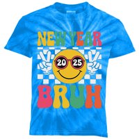 Happy New Year Bruh 2025 Kids Tie-Dye T-Shirt