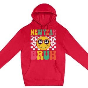 Happy New Year Bruh 2025 Premium Pullover Hoodie