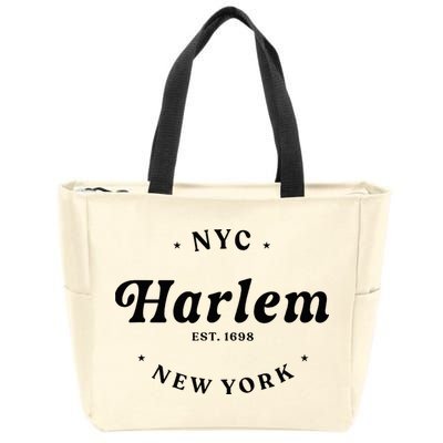 Harlem New York City Nyc Women Retro Harlem Zip Tote Bag