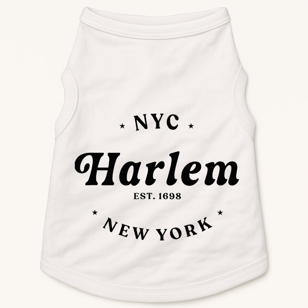 Harlem New York City Nyc Women Retro Harlem Doggie Tank
