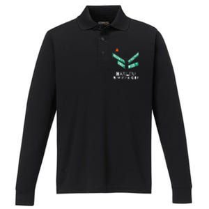 Harlem New York City Street Sign Performance Long Sleeve Polo