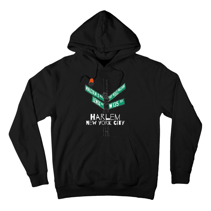 Harlem New York City Street Sign Hoodie