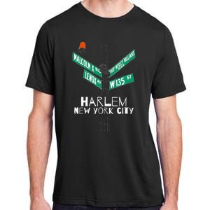 Harlem New York City Street Sign Adult ChromaSoft Performance T-Shirt