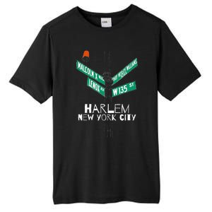 Harlem New York City Street Sign Tall Fusion ChromaSoft Performance T-Shirt