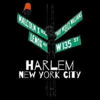 Harlem New York City Street Sign Drawstring Bag