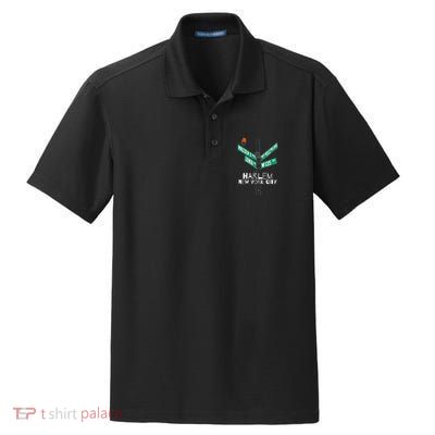 Harlem New York City Street Sign Dry Zone Grid Polo
