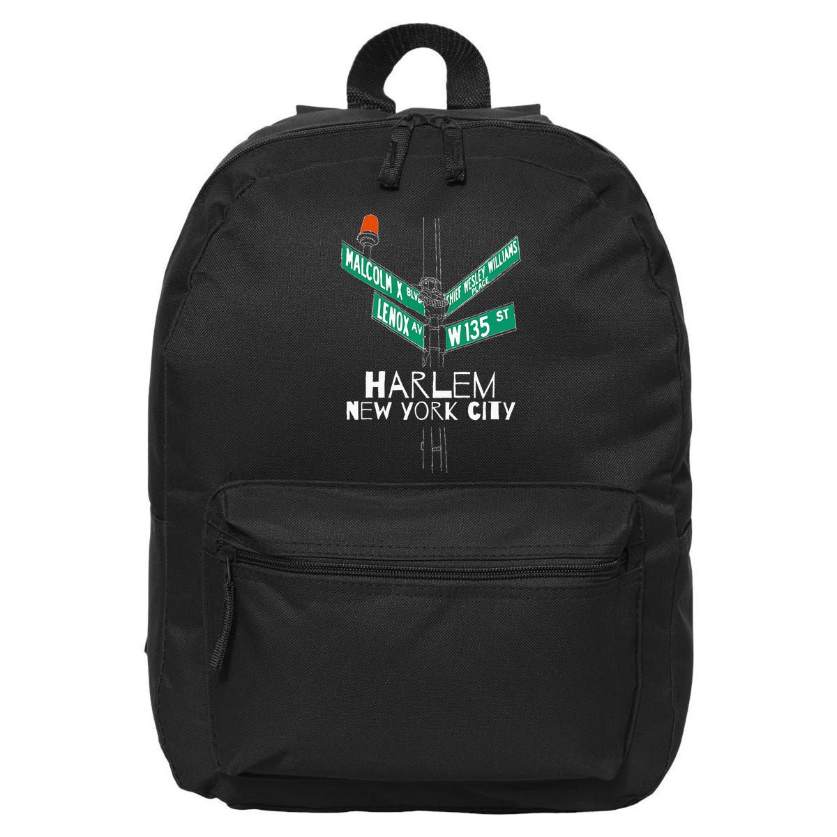 Harlem New York City Street Sign 16 in Basic Backpack
