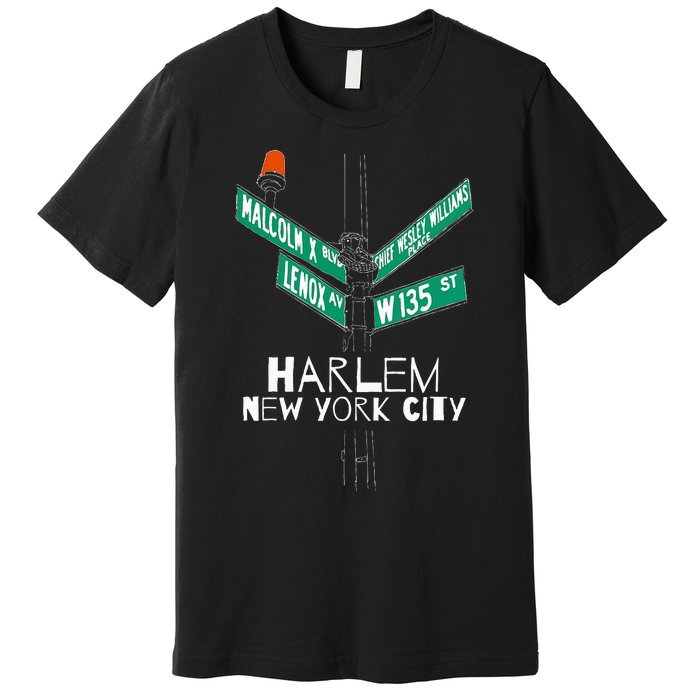 Harlem New York City Street Sign Premium T-Shirt