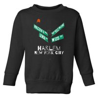 Harlem New York City Street Sign Toddler Sweatshirt