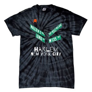 Harlem New York City Street Sign Tie-Dye T-Shirt