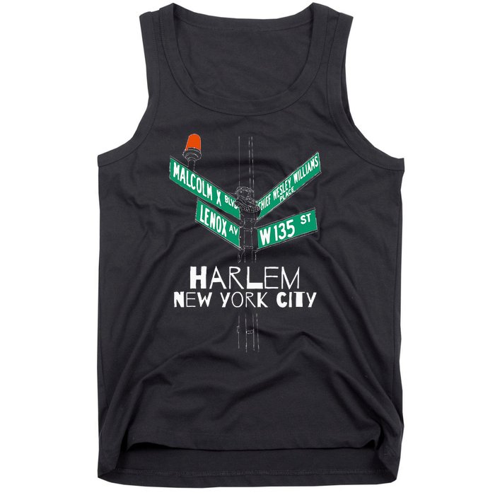 Harlem New York City Street Sign Tank Top