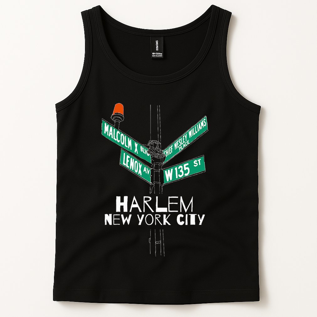 Harlem New York City Street Sign Tank Top