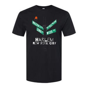 Harlem New York City Street Sign Softstyle CVC T-Shirt