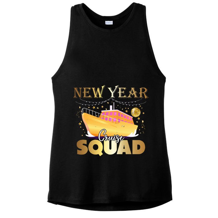 Happy New Year Cruise Squad Nye Celebration Ladies PosiCharge Tri-Blend Wicking Tank