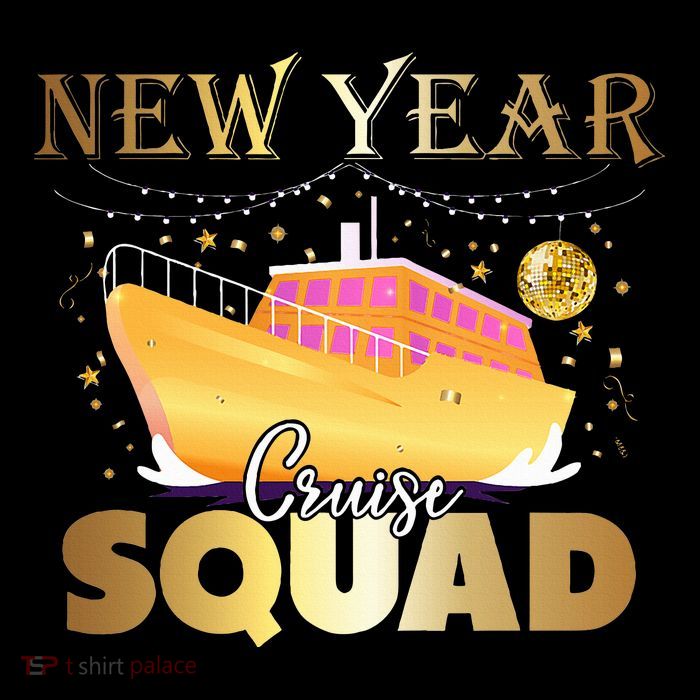 Happy New Year Cruise Squad Nye Celebration Flatbill Hat