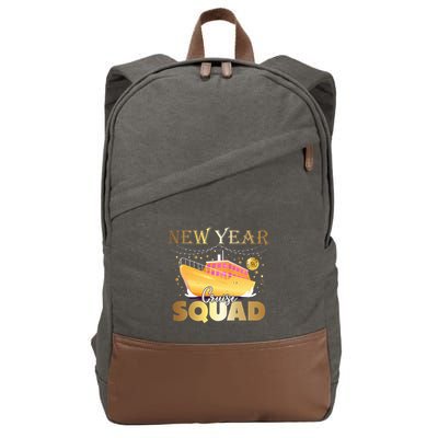 Happy New Year Cruise Squad Nye Celebration Cotton Canvas Backpack
