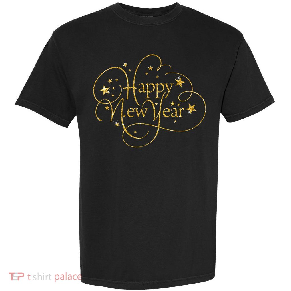 Happy New Years Golden Logo Garment-Dyed Heavyweight T-Shirt