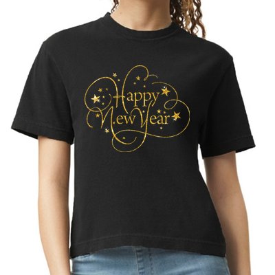 Happy New Years Golden Logo Comfort Colors Boxy T-Shirt