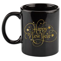 Happy New Years Golden Logo 11oz C Handle Ceramic Mug