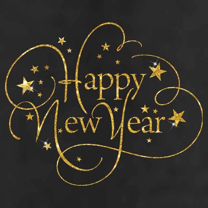 Happy New Years Golden Logo 11oz C Handle Ceramic Mug