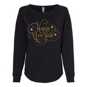 Happy New Years Golden Logo Womens California Wash Sweatshirt