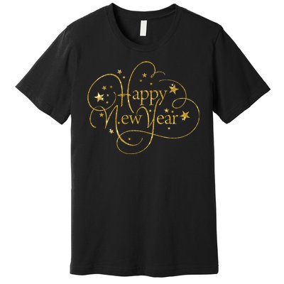 Happy New Years Golden Logo Premium T-Shirt