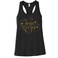 Happy New Years Golden Logo Women's Racerback Tank