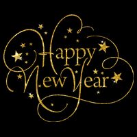 Happy New Years Golden Logo Baby Bodysuit