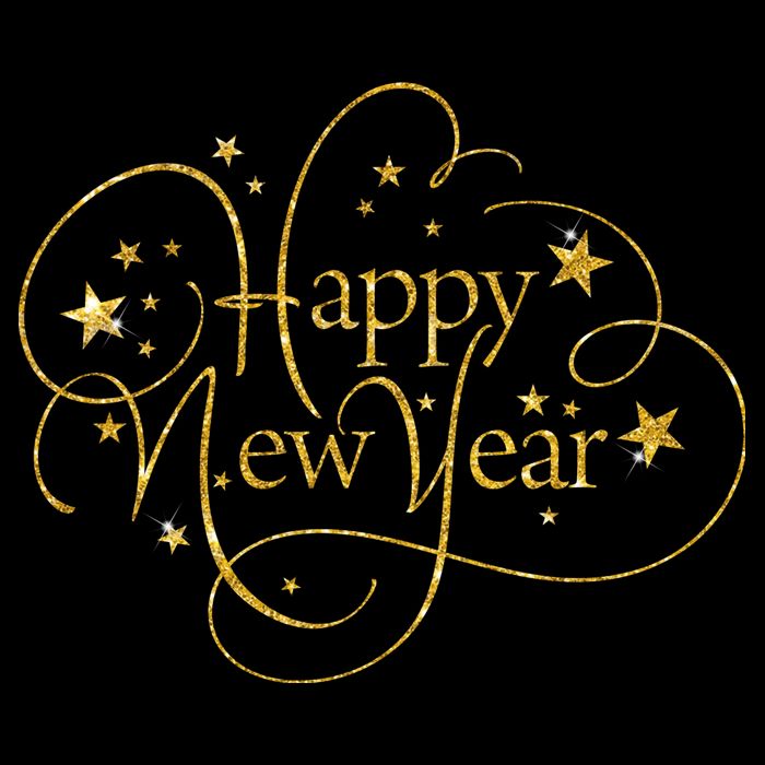 Happy New Years Golden Logo Baby Bodysuit