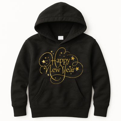 Happy New Years Golden Logo Kids Hoodie