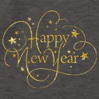 Happy New Years Golden Logo Vector Backpack
