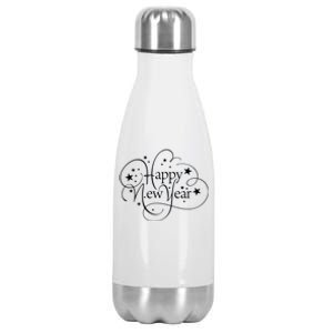 Happy New Years Golden Logo Stainless Steel Insulated Water Bottle