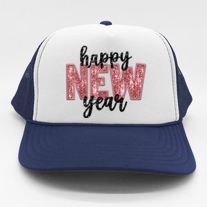 Happy New Year 2025 New YearS Eve Party Countdown Family Trucker Hat